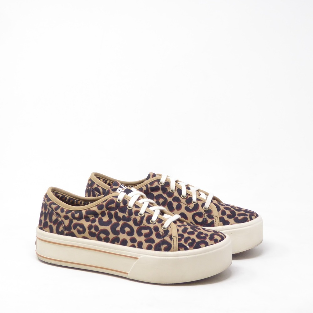 Ariat Womens Skylar Sneakers Brown Graphic Leopard Print Platform Canvas 7.5B